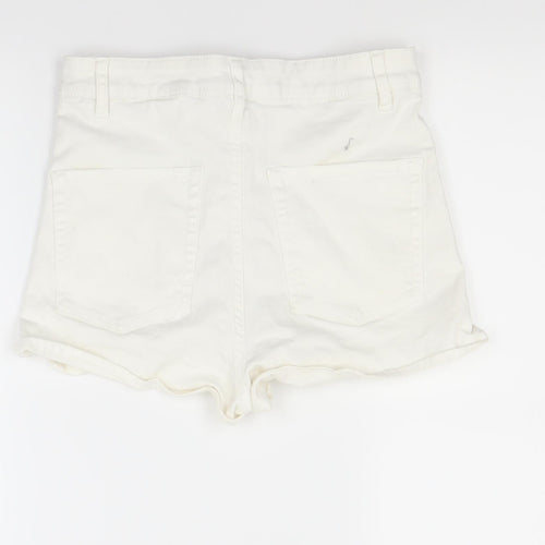 Divided Womens White   Cut-Off Shorts Size 8
