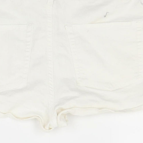 Divided Womens White   Cut-Off Shorts Size 8