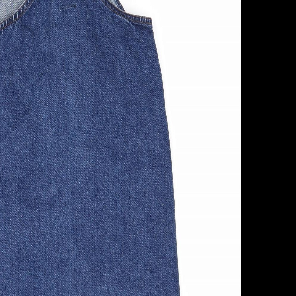 Primark Girls Blue  Denim Pinafore/Dungaree Dress  Size 13 Years