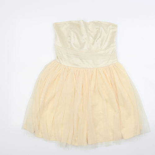 Glamours Womens Ivory   Fit & Flare  Size 10
