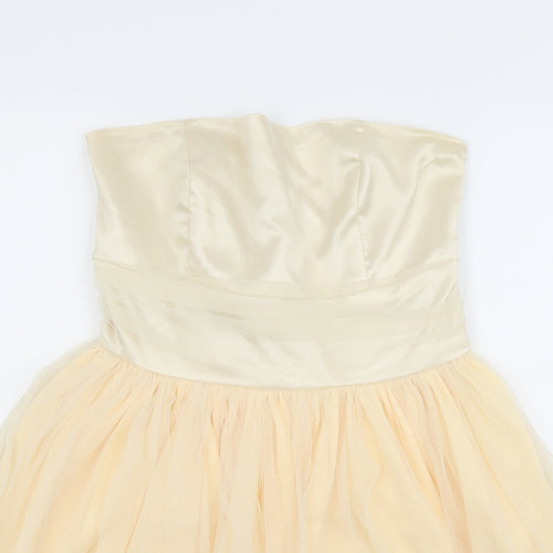 Glamours Womens Ivory   Fit & Flare  Size 10