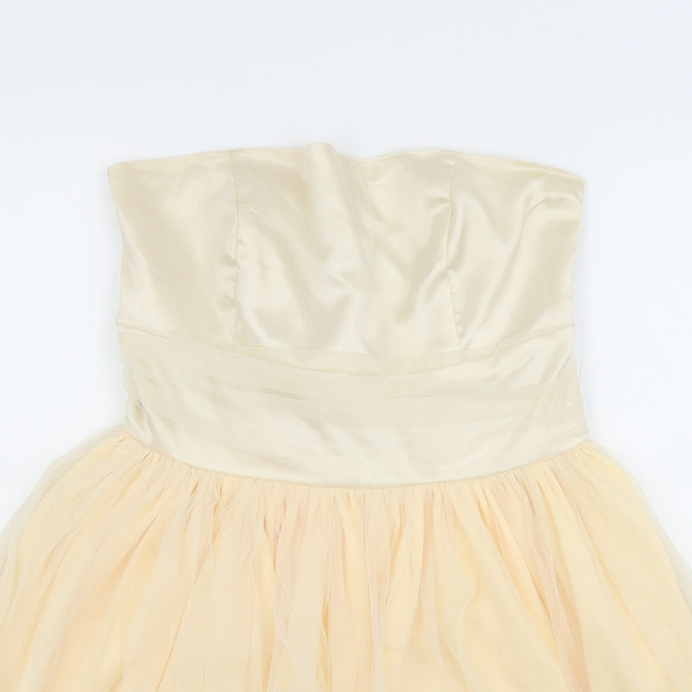 Glamours Womens Ivory   Fit & Flare  Size 10