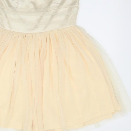 Glamours Womens Ivory   Fit & Flare  Size 10