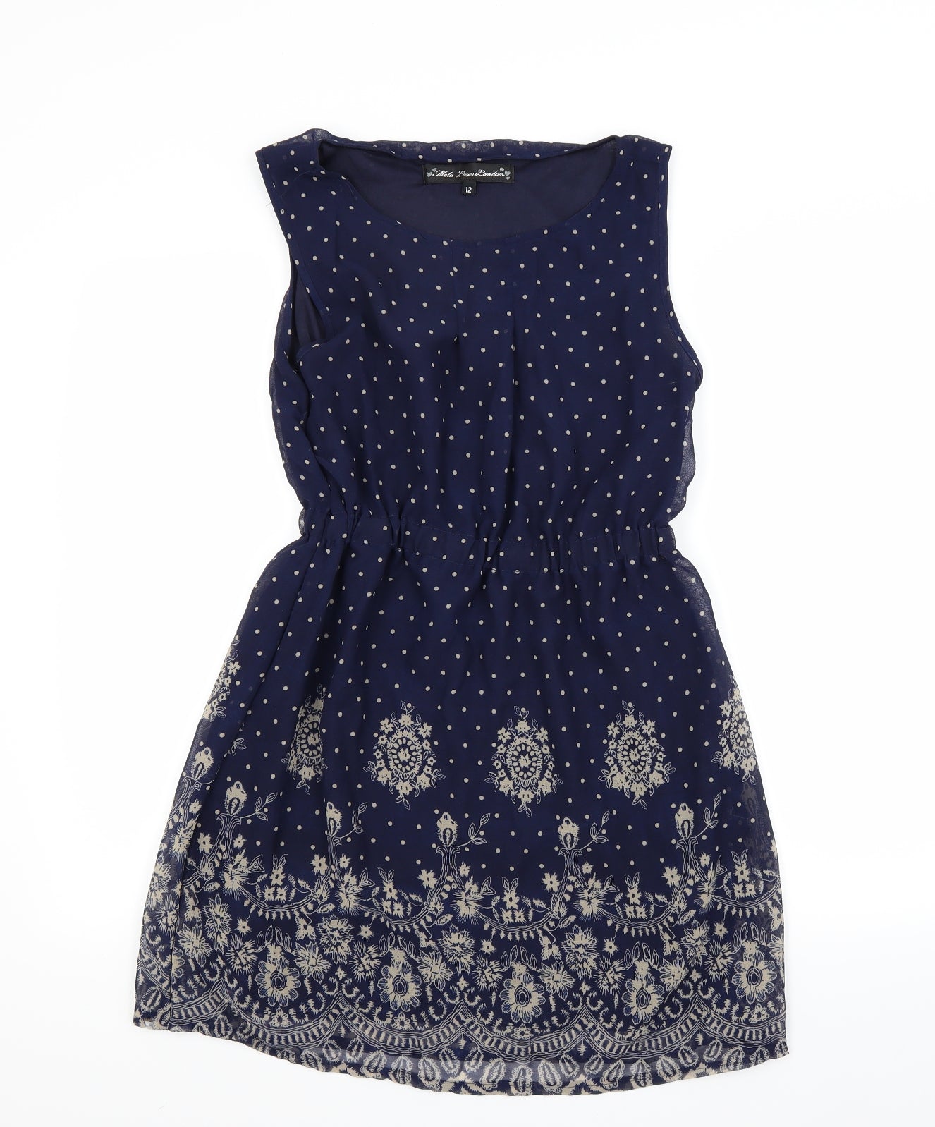 MELA LOVE LONDON Womens Blue Floral  A-Line  Size 12