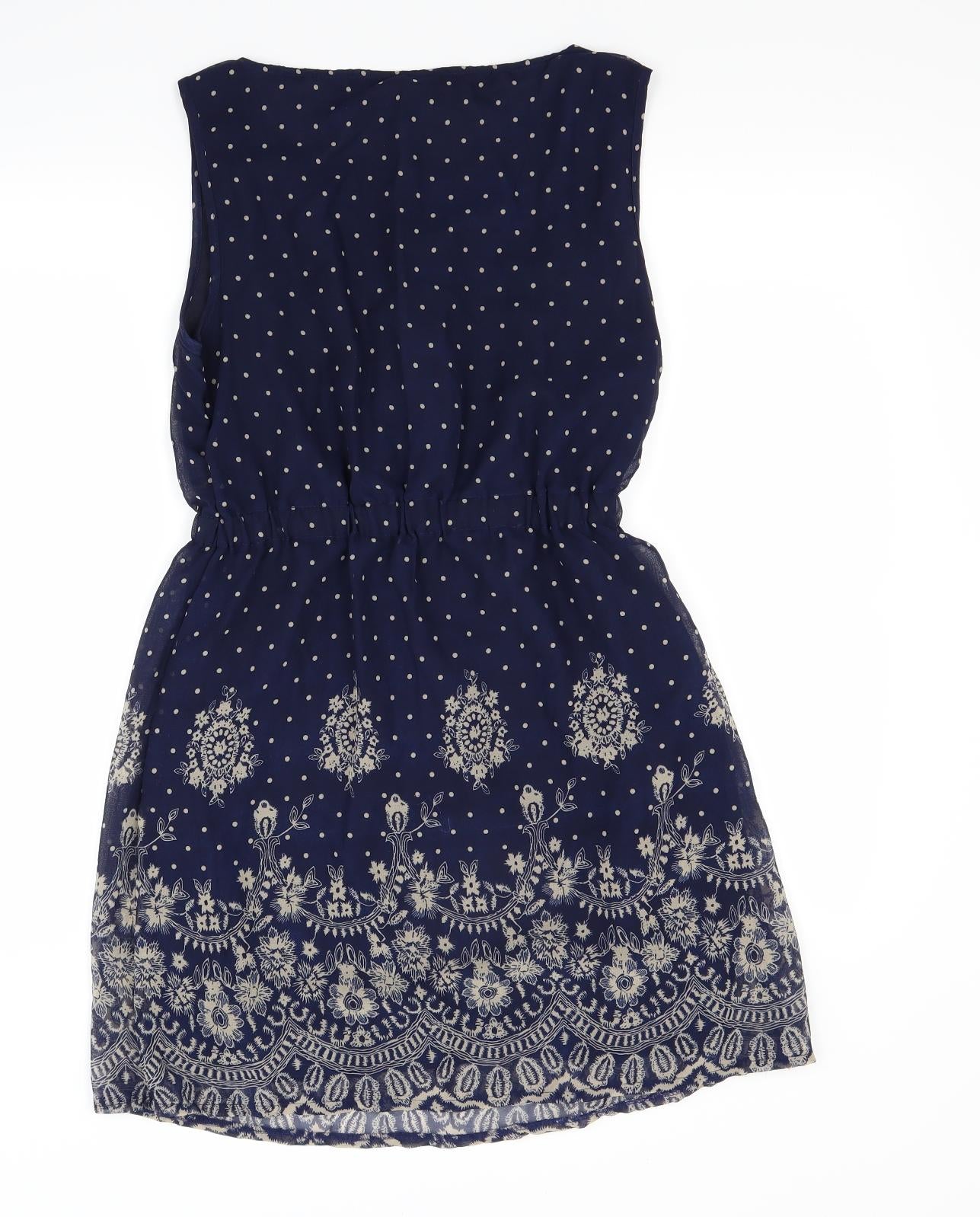 MELA LOVE LONDON Womens Blue Floral  A-Line  Size 12