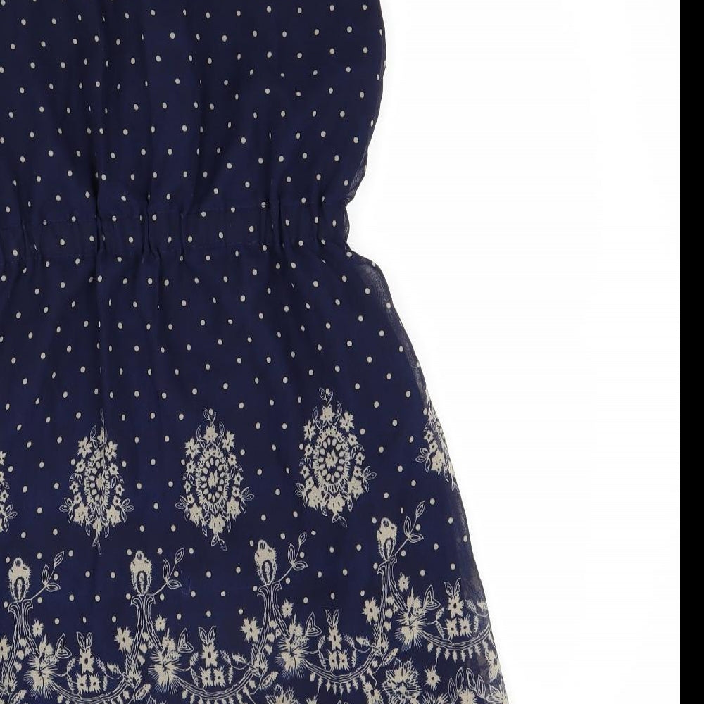 MELA LOVE LONDON Womens Blue Floral  A-Line  Size 12
