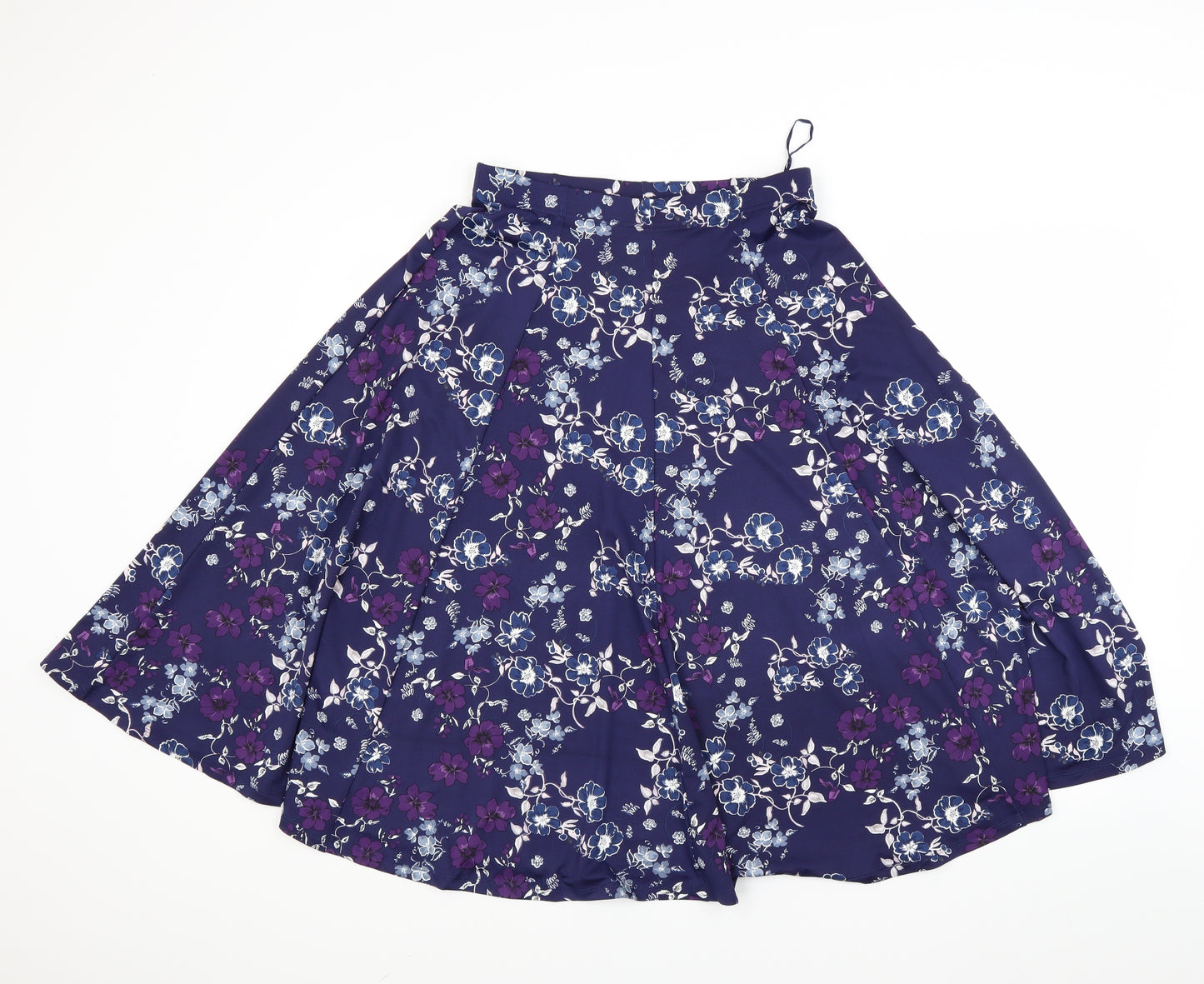 Soon Womens Purple Floral  Flare Skirt Size 12