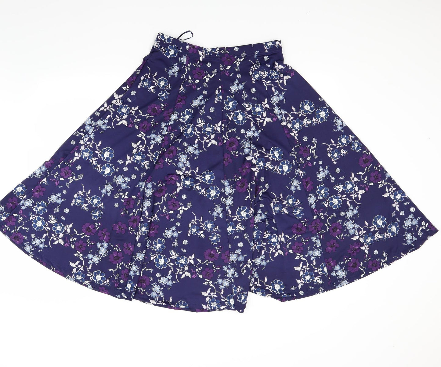 Soon Womens Purple Floral  Flare Skirt Size 12