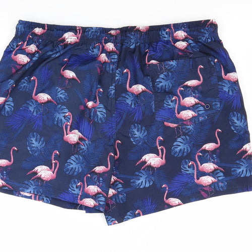 Primark Mens Blue Floral  Bermuda Shorts Size M