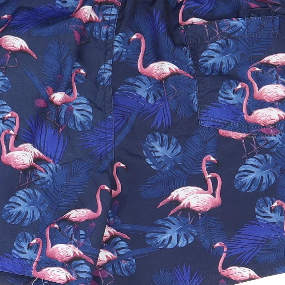 Primark Mens Blue Floral  Bermuda Shorts Size M