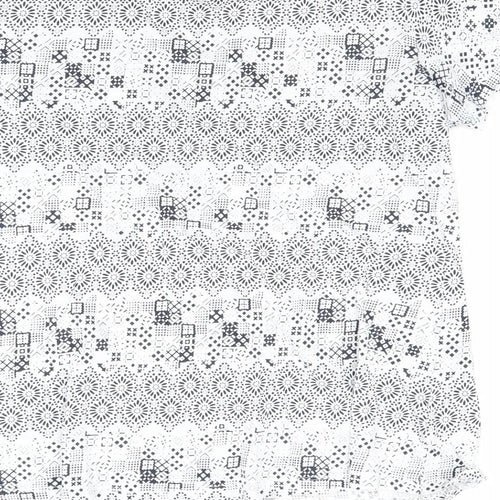 Debenhams Girls White Floral Rayon Basic T-Shirt Size 10 Years