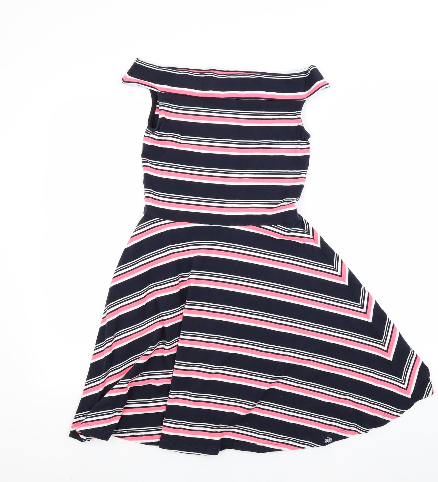 Superdry Womens Blue Striped  Fit & Flare  Size XS