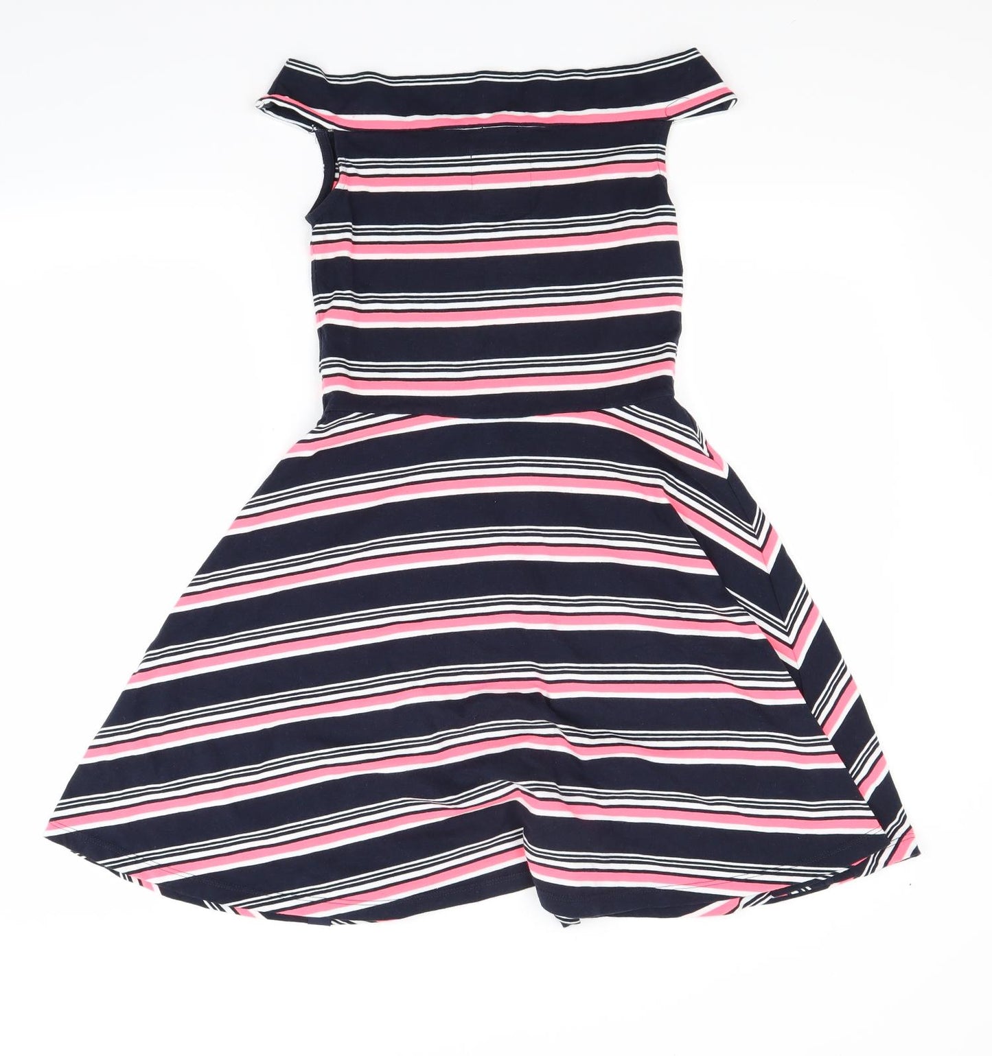 Superdry Womens Blue Striped  Fit & Flare  Size XS