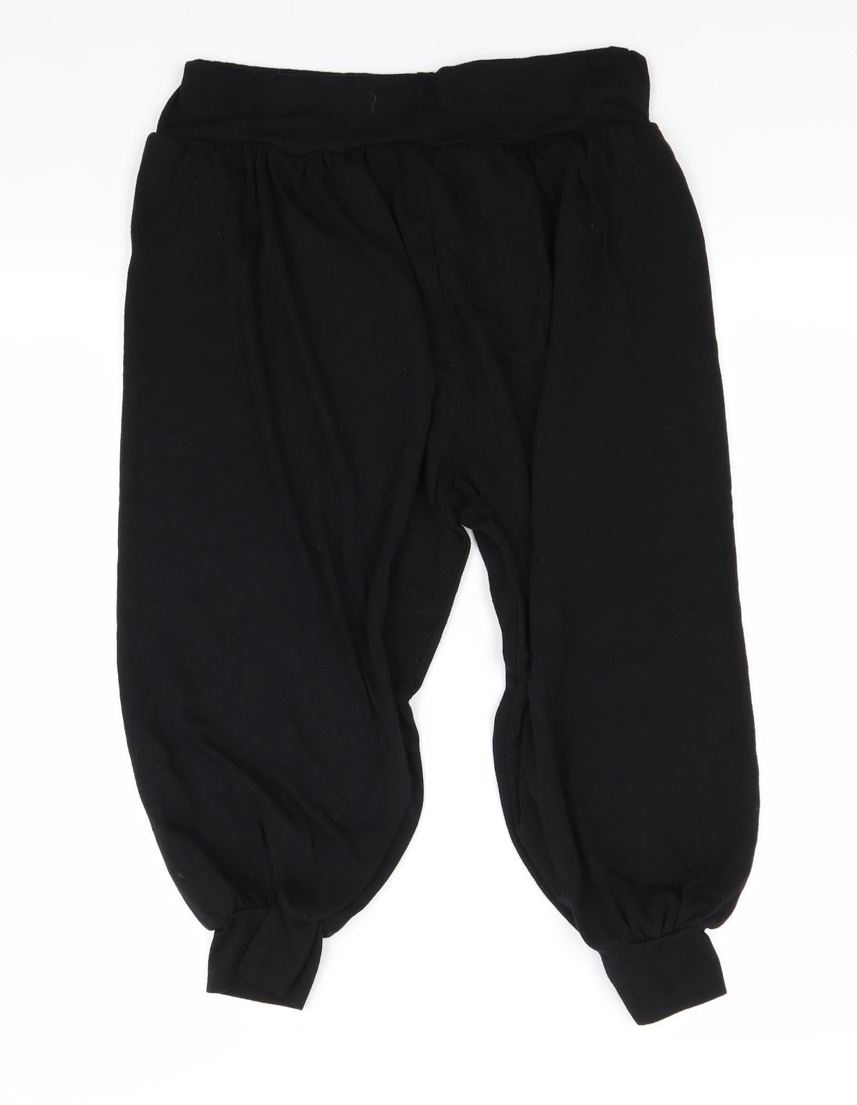 bejealous Womens Black   Pedal Pusher Trousers Size 16 L20 in