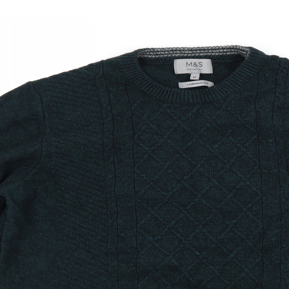 Marks and Spencer Womens Green   Henley Jumper Size M