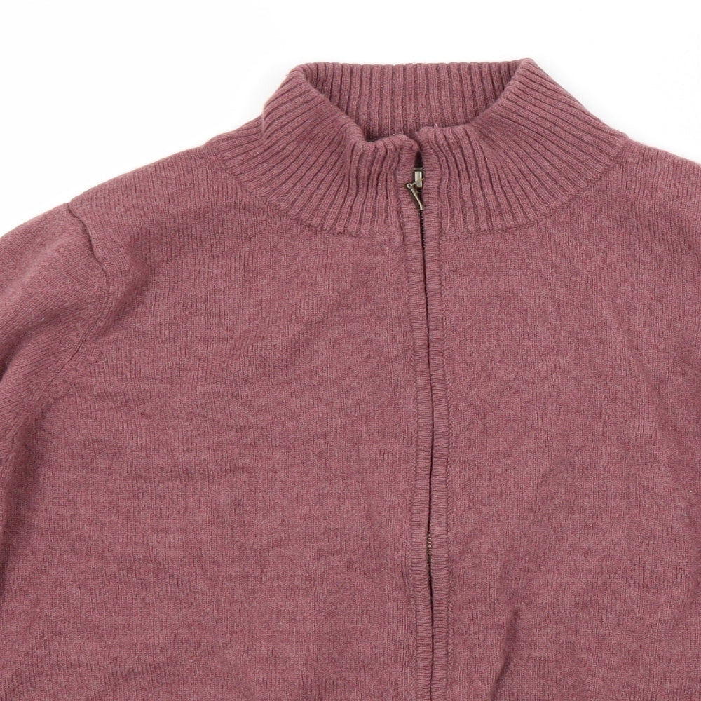 Woolovers Mens Red   Cardigan Jumper Size L