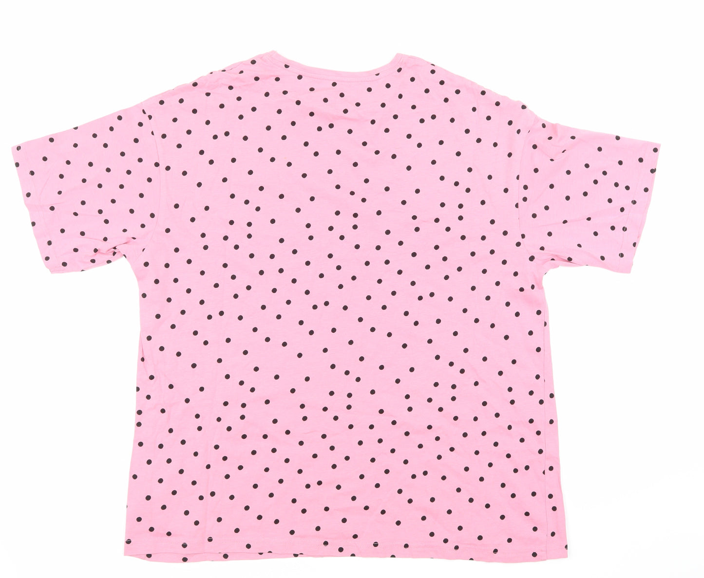 F&F Womens Pink Polka Dot  Top Pyjama Top Size 8
