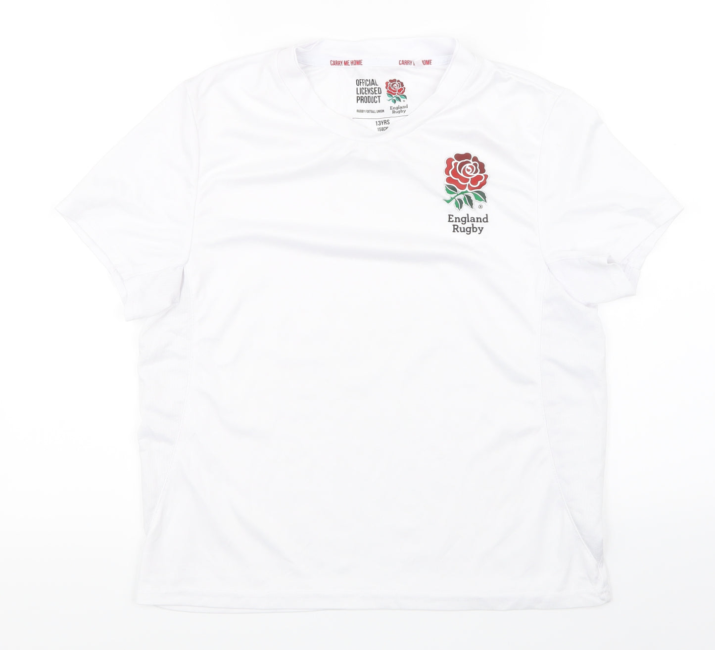 England Rugby Boys White   Pullover T-Shirt Size 13 Years