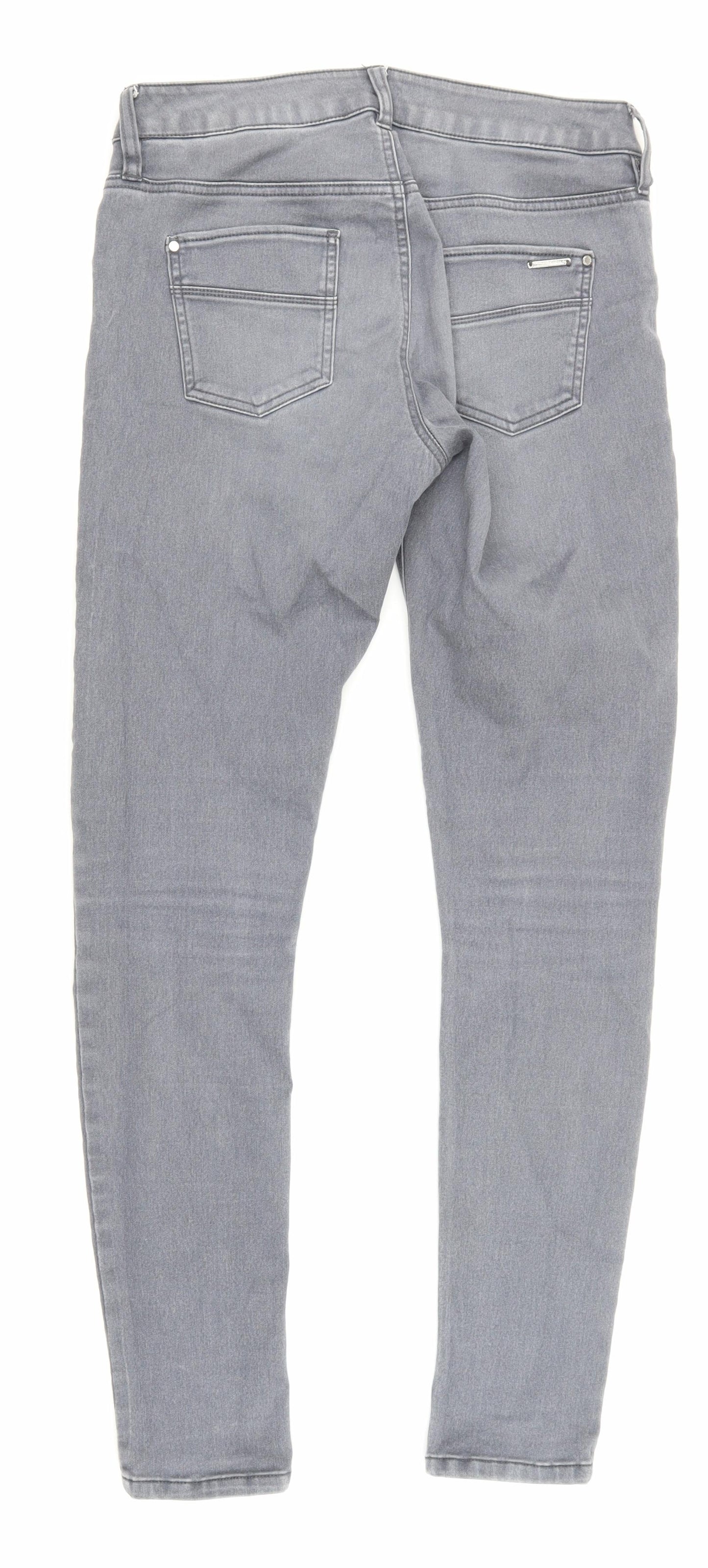 F&F Womens Grey  Denim Skinny Jeans Size 10