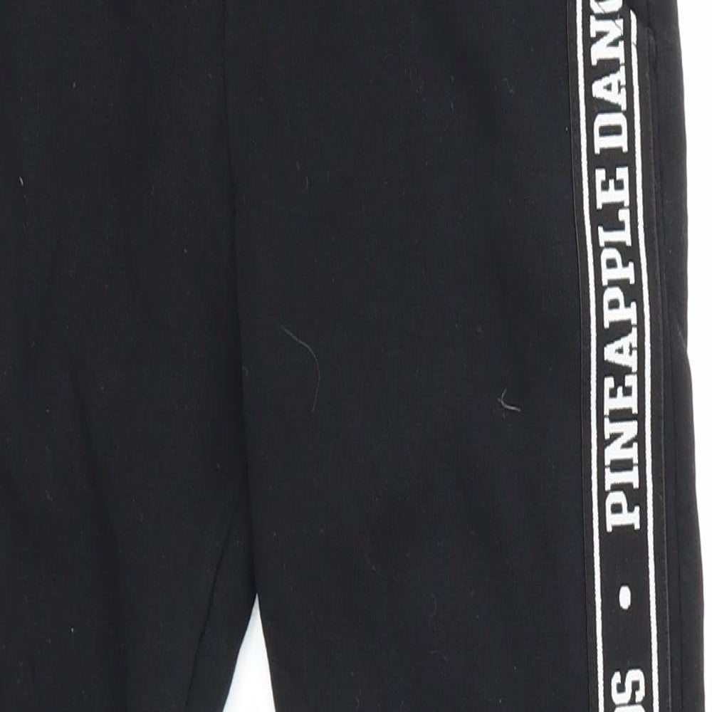 Pineapple Girls Black   Jogger Trousers Size 9-10 Years