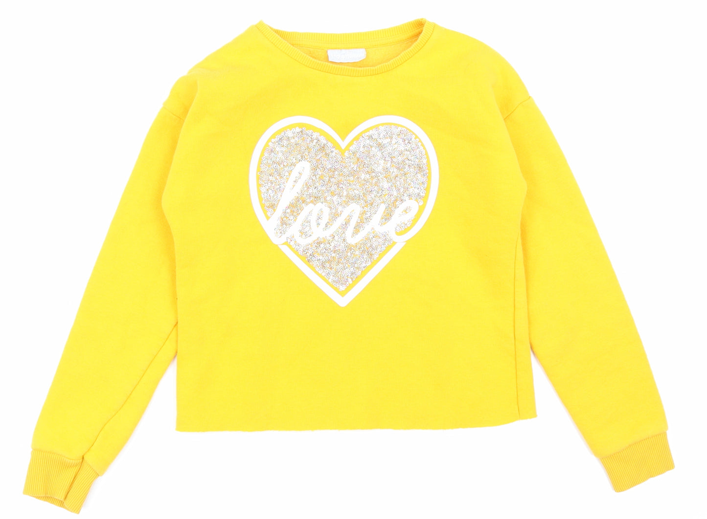 girlswear Girls Yellow   Pullover Sweatshirt Size 9 Years