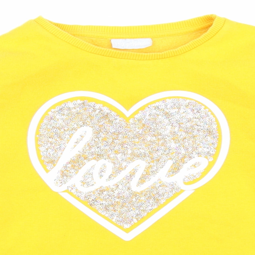girlswear Girls Yellow   Pullover Sweatshirt Size 9 Years