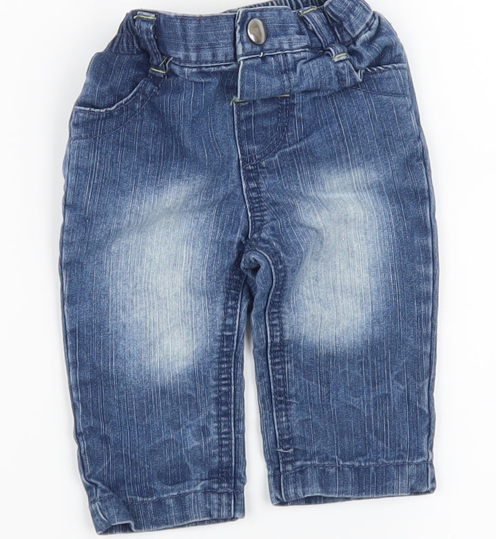Earlydays Boys Blue Denim Cargo Jeans Size 0-3 Months