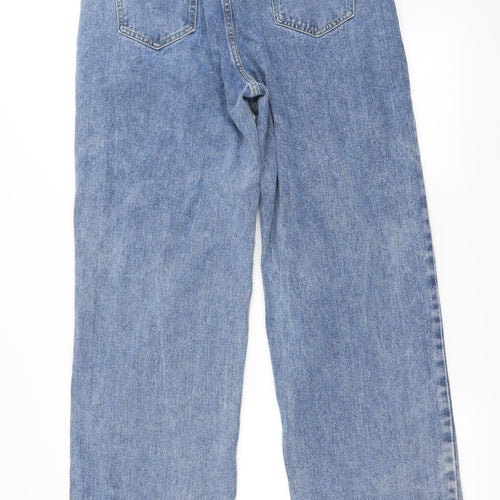 PRETTYLITTLETHING Womens Blue   Straight Jeans Size 12 L28 in