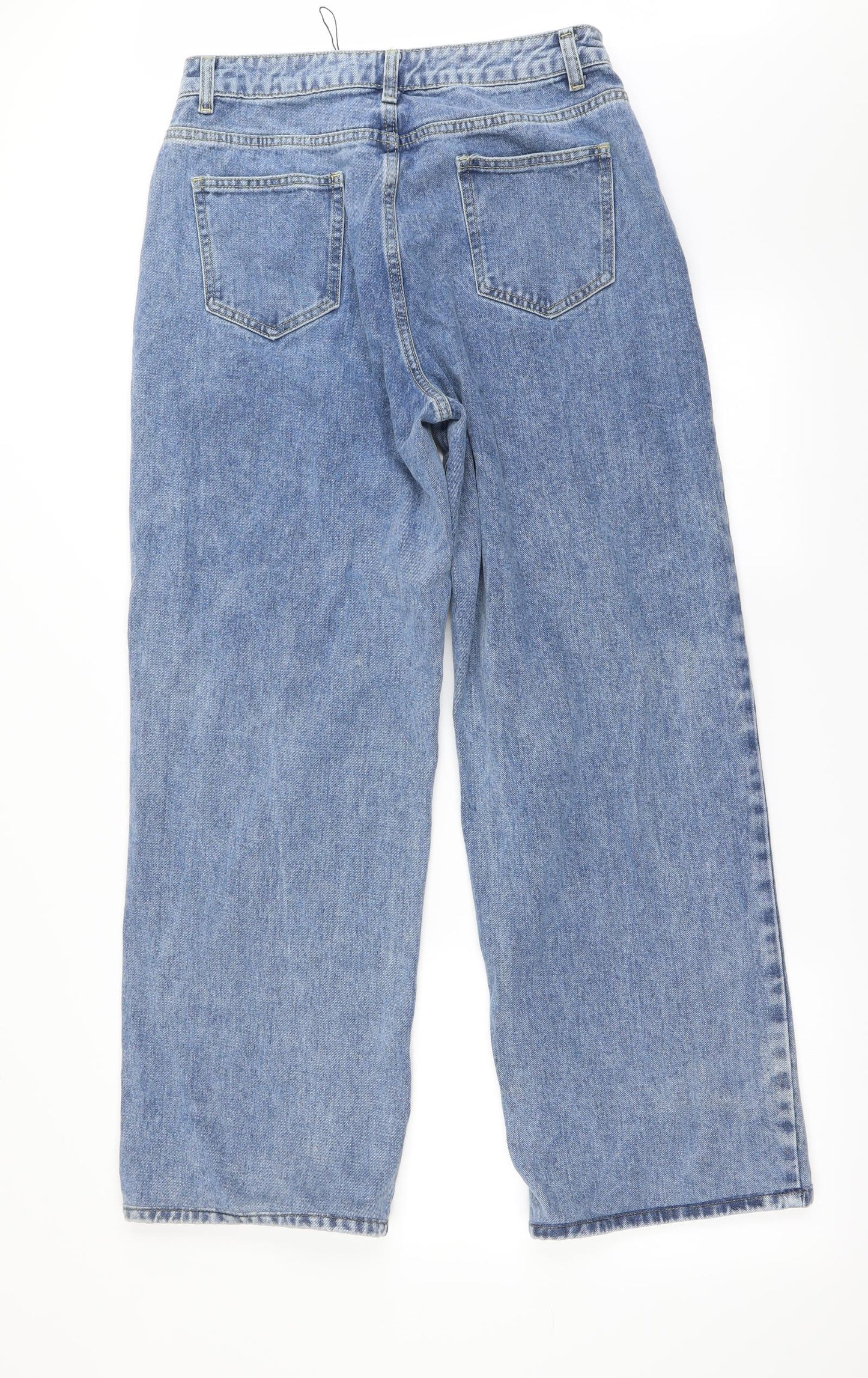 PRETTYLITTLETHING Womens Blue   Straight Jeans Size 12 L28 in