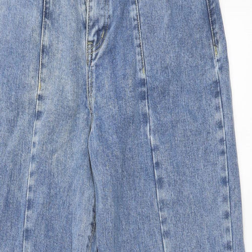 PRETTYLITTLETHING Womens Blue   Straight Jeans Size 12 L28 in