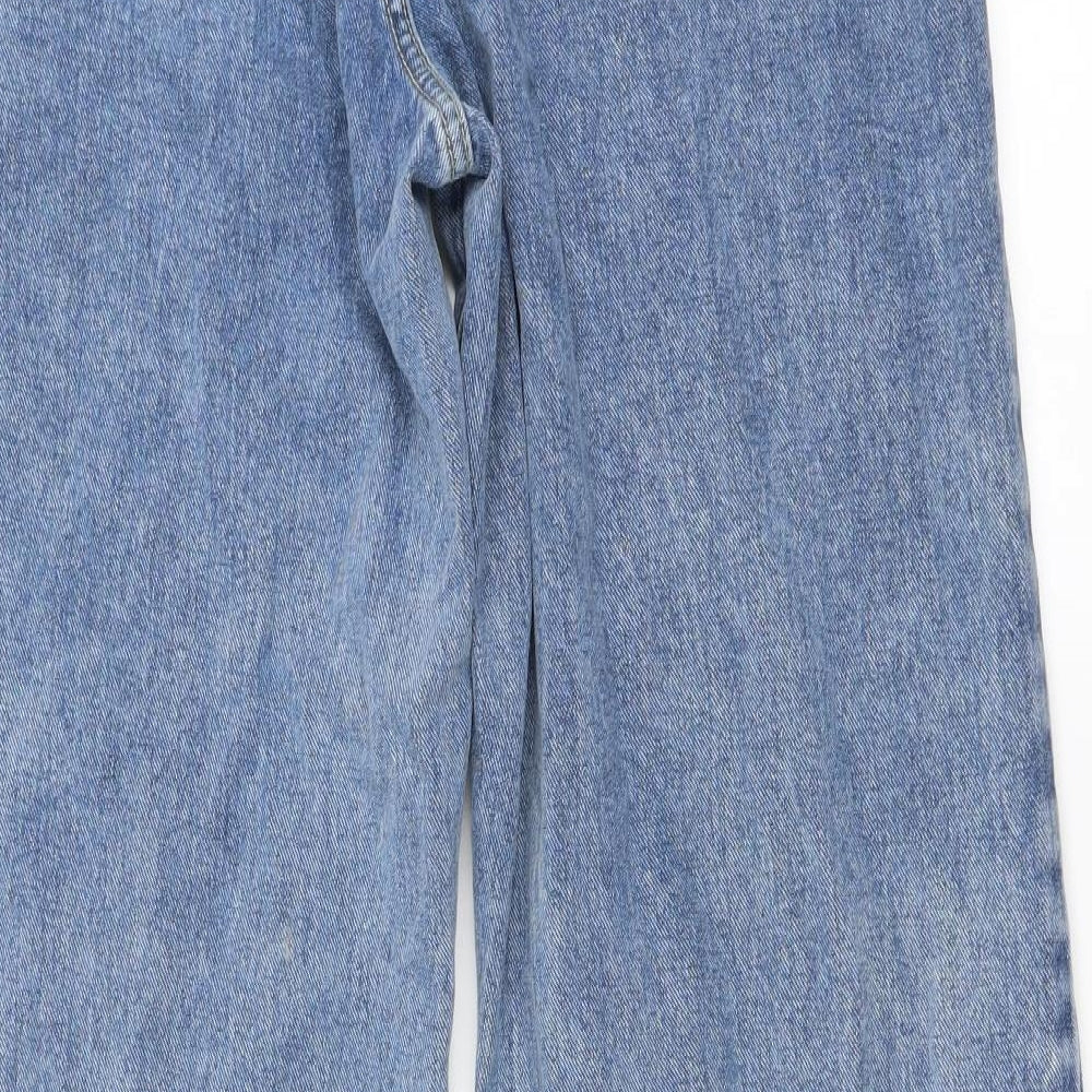PRETTYLITTLETHING Womens Blue   Straight Jeans Size 12 L28 in