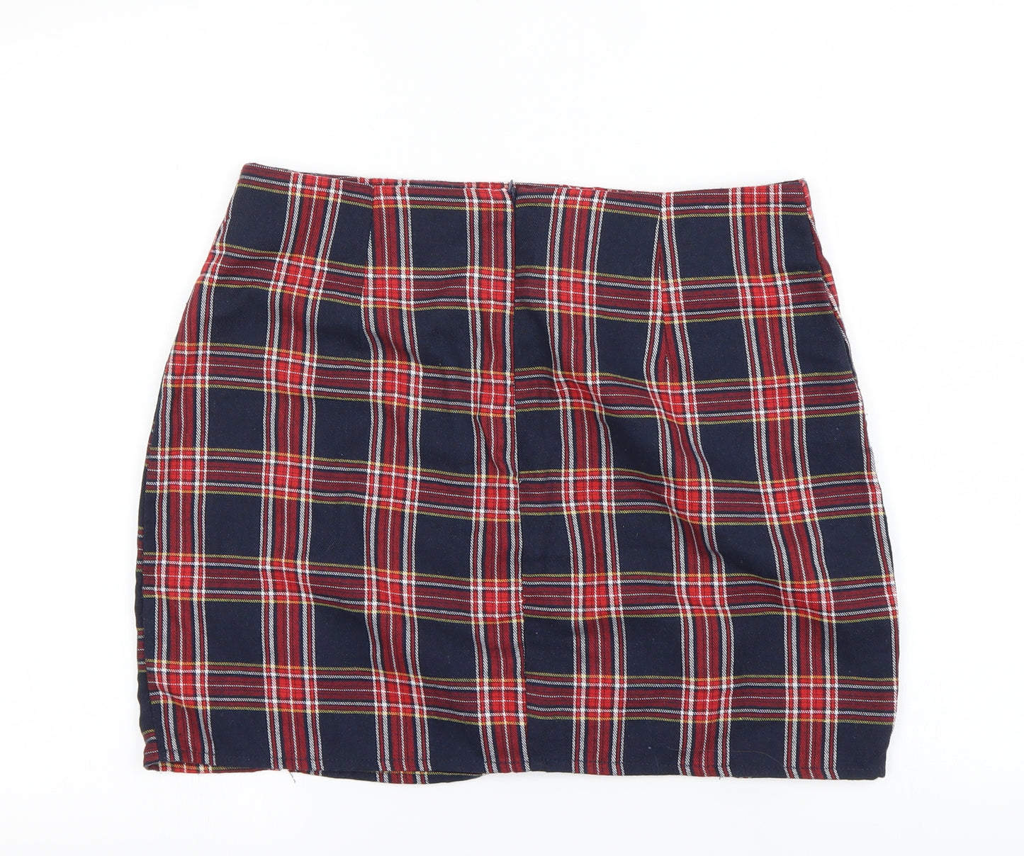SheIn Womens Black Check  A-Line Skirt Size L