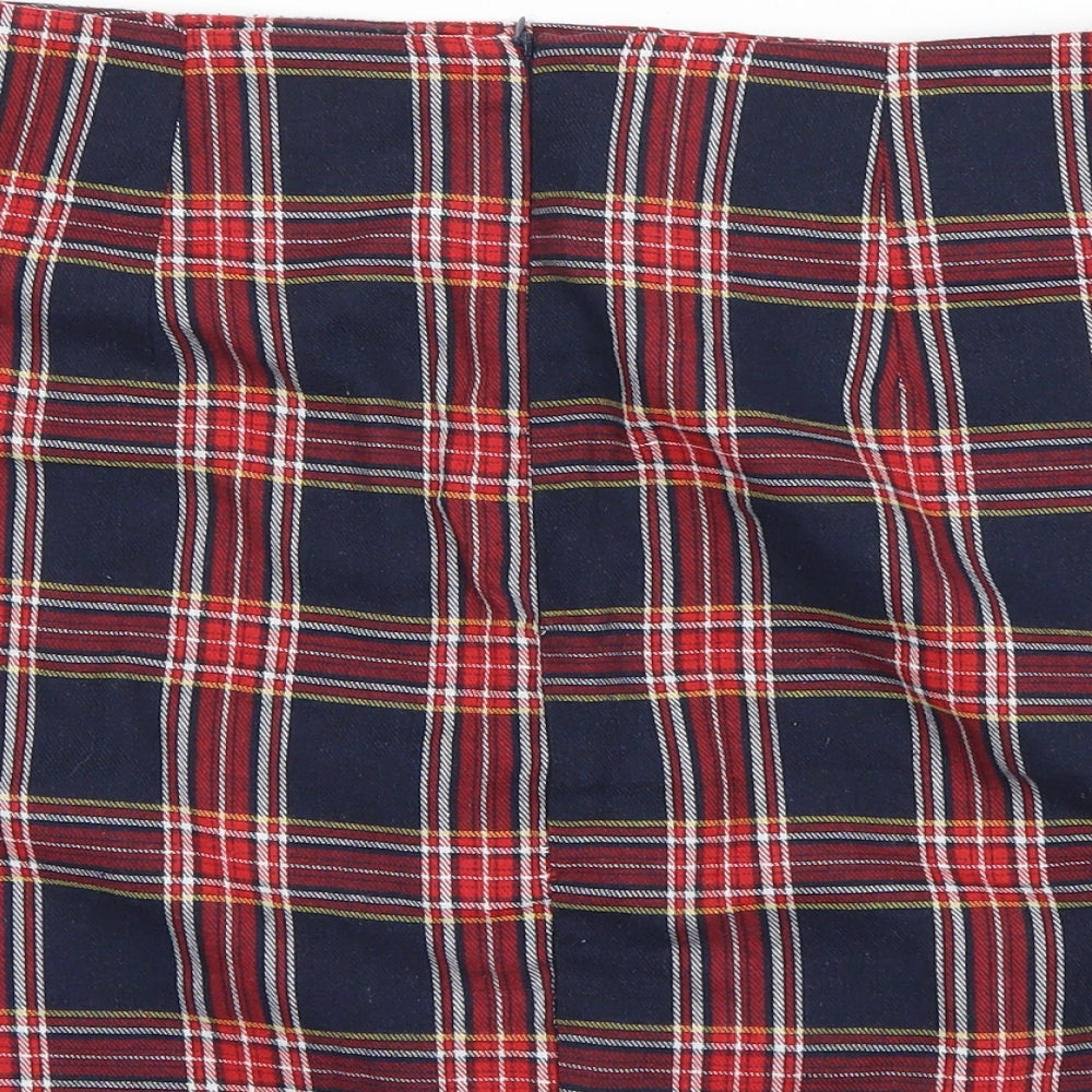 SheIn Womens Black Check  A-Line Skirt Size L
