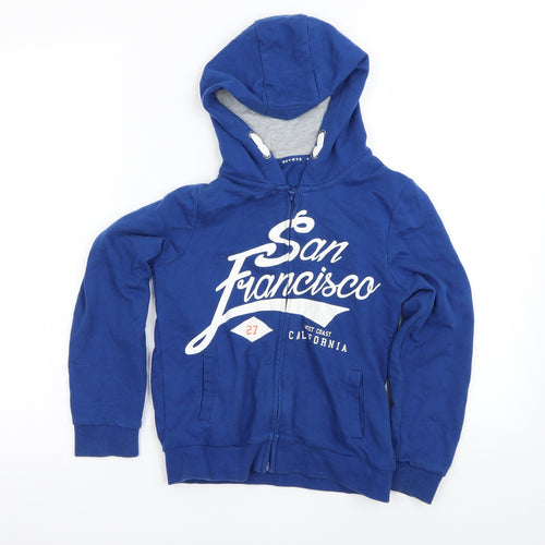 Nutmeg Boys Blue   Full Zip Hoodie Size 7-8 Years