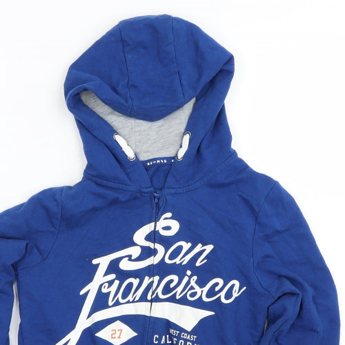 Nutmeg Boys Blue   Full Zip Hoodie Size 7-8 Years