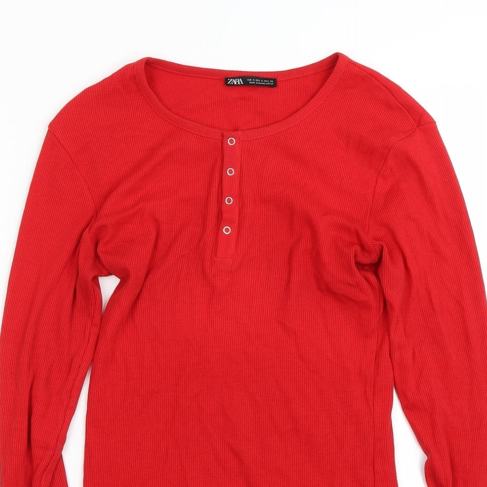 Zara Womens Red   Basic T-Shirt Size S