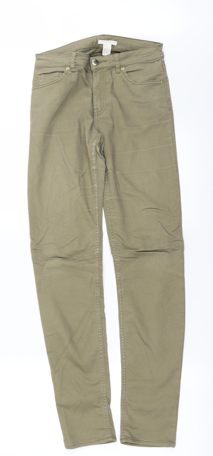 H&M Womens Beige   Skinny Jeans Size M L27 in