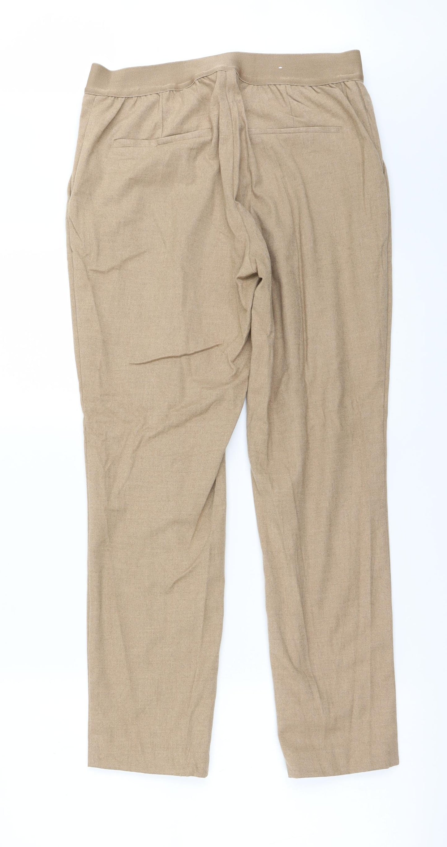 H&M Womens Beige   Trousers  Size 12 L25 in