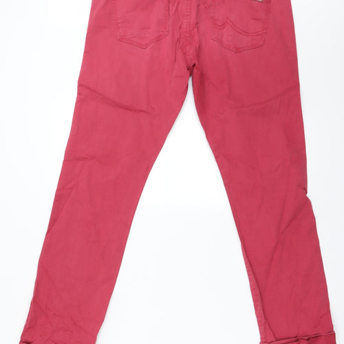 Preworn Womens Red   Skinny Jeans Size 32 in L29 in