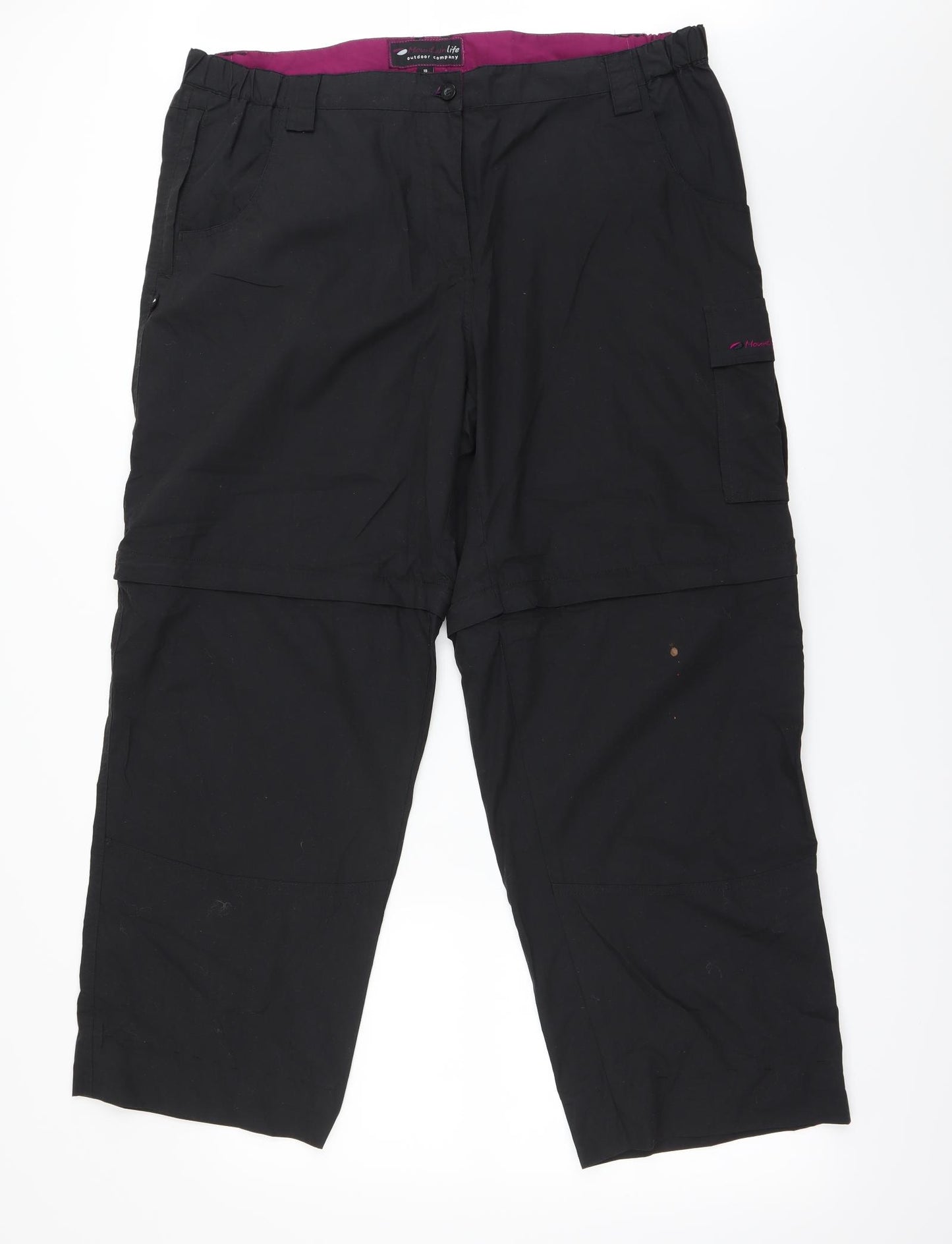 Mountain Life Womens Black   Trousers  Size 18 L25 in
