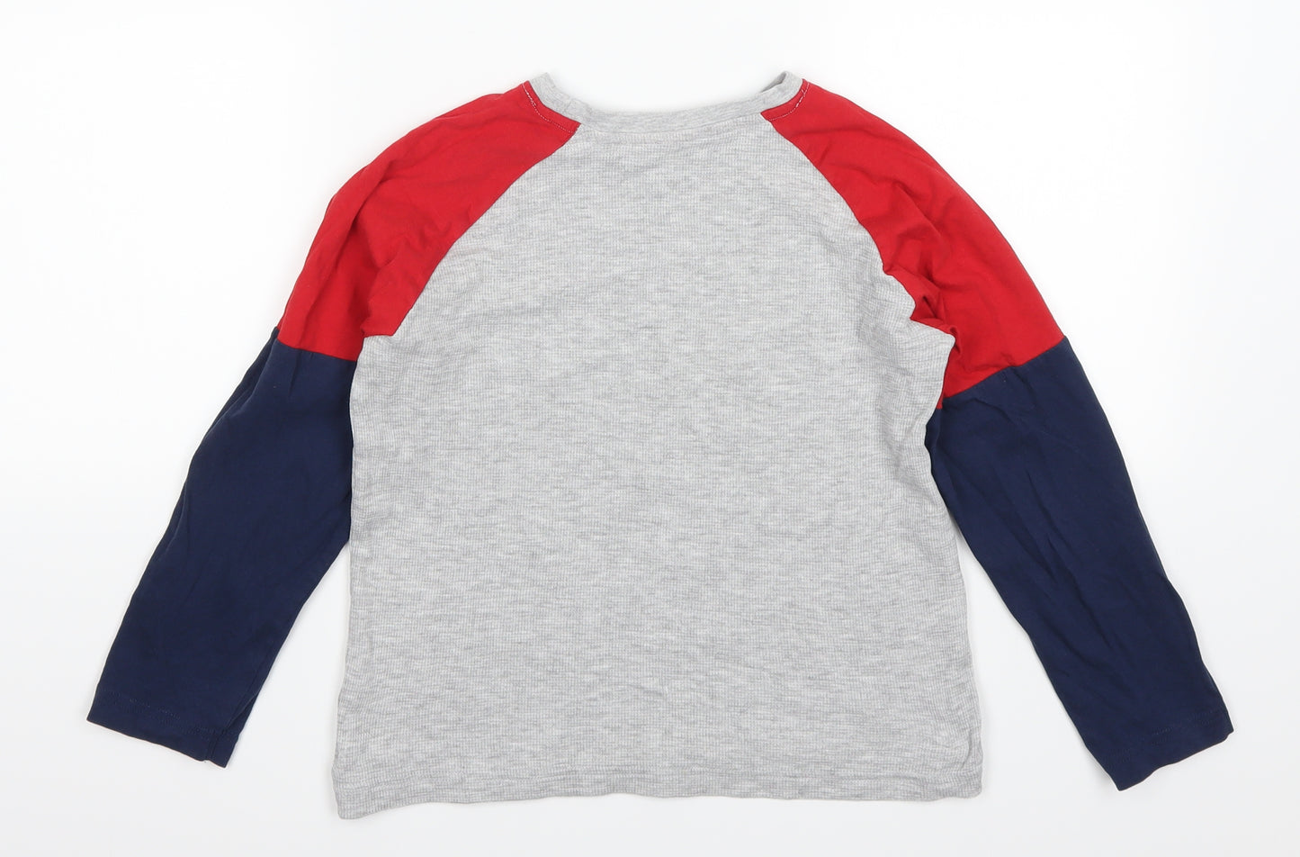 Matalan Boys Multicoloured Colourblock   Pyjama Top Size 11 Years  - Blue and Red