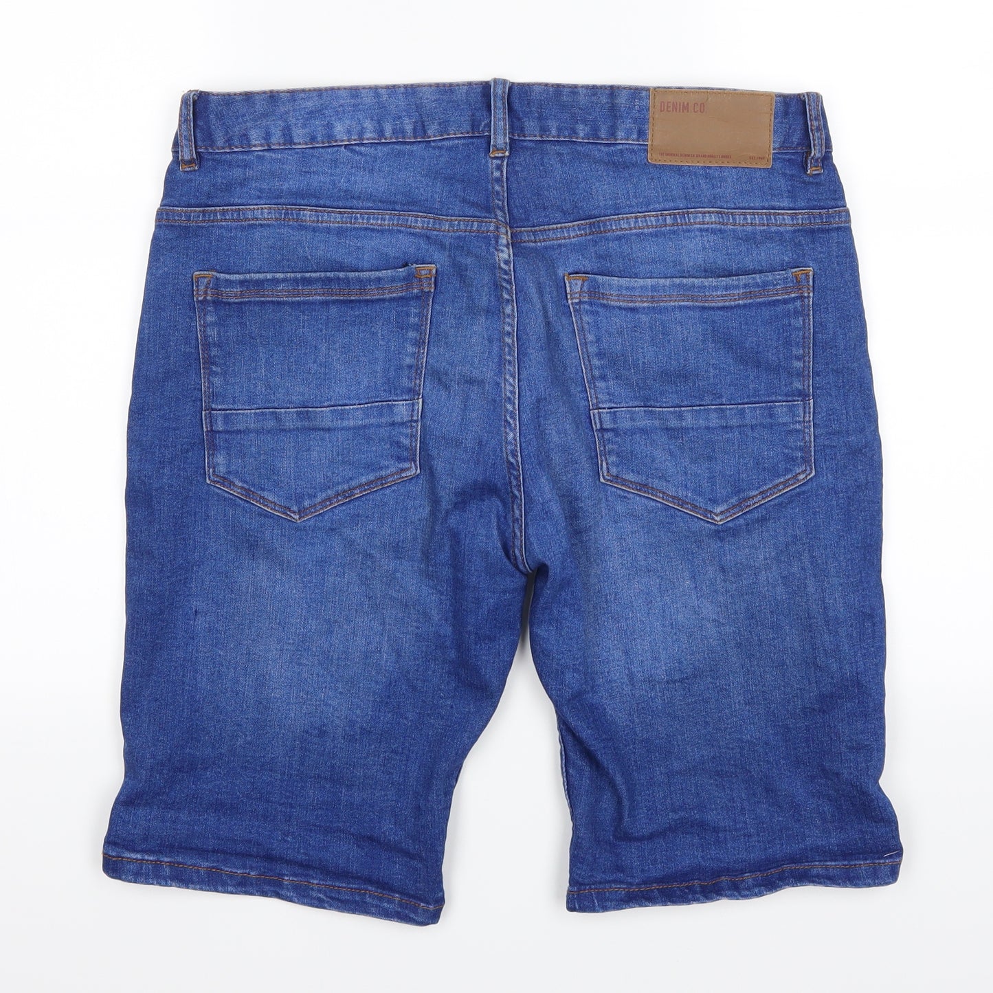 Denim Co Mens Blue  Denim Biker Shorts Size 32