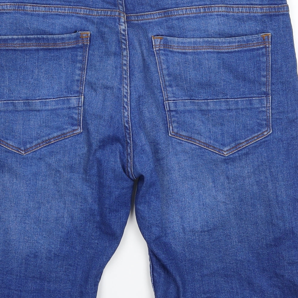 Denim Co Mens Blue  Denim Biker Shorts Size 32