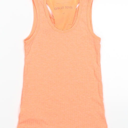 River Island Girls Orange   Basic Tank Size 5-6 Years