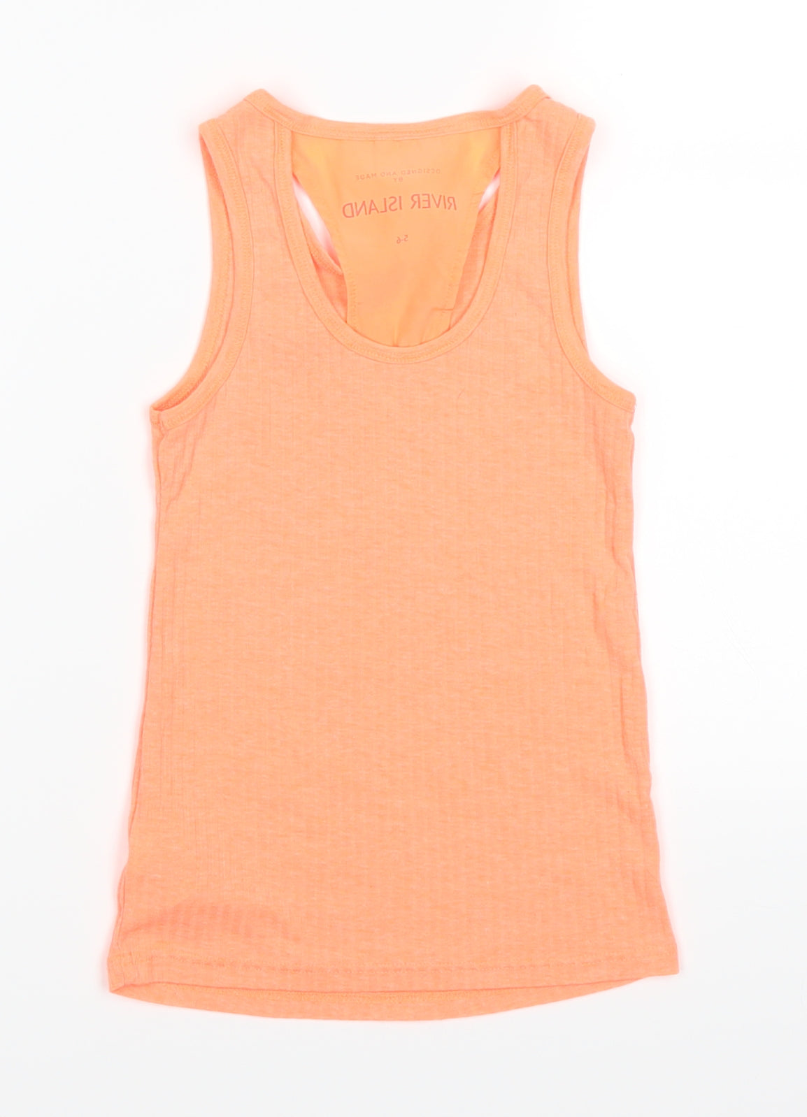 River Island Girls Orange   Basic Tank Size 5-6 Years
