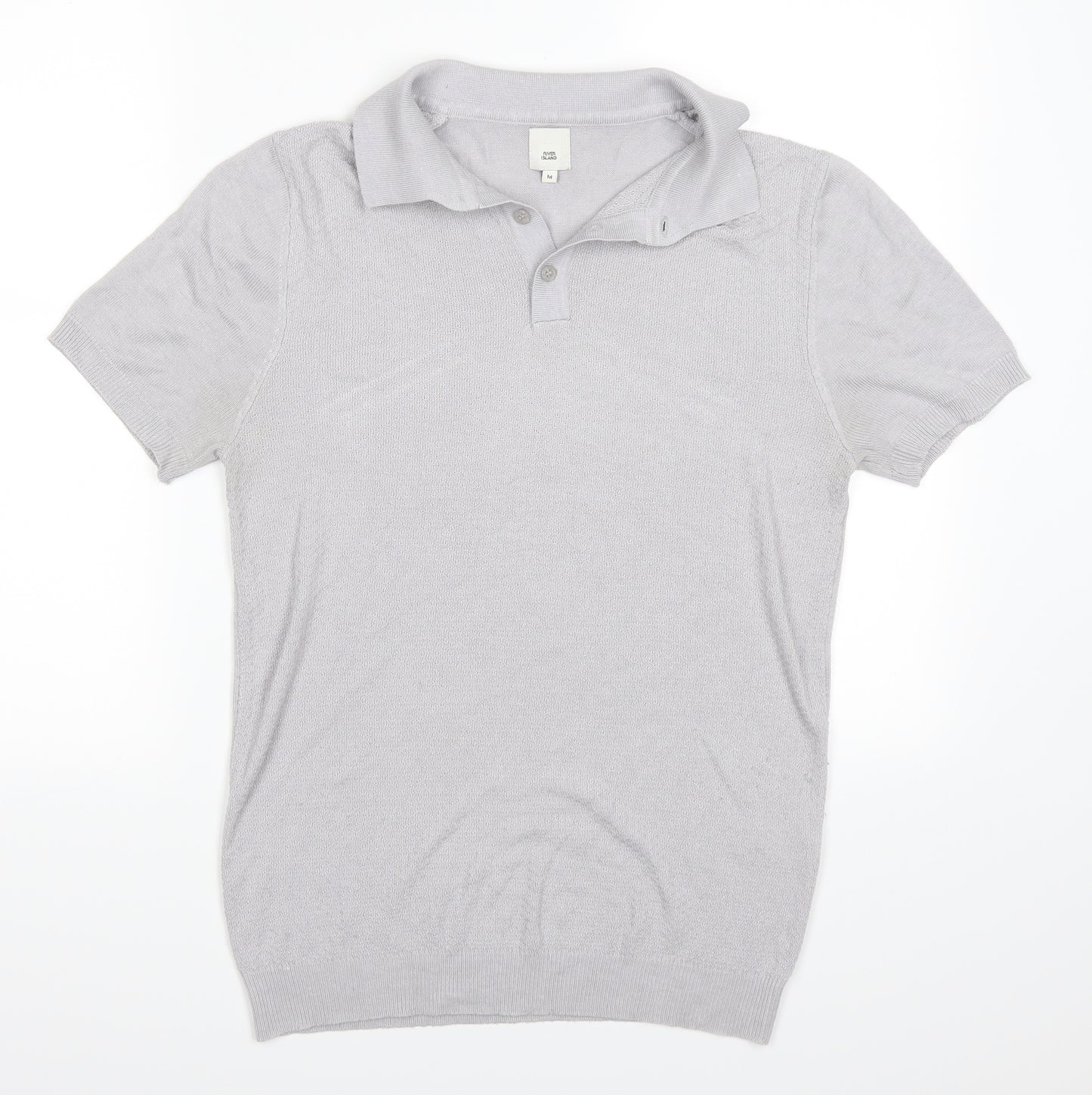 River Island Mens Grey    Polo Size M