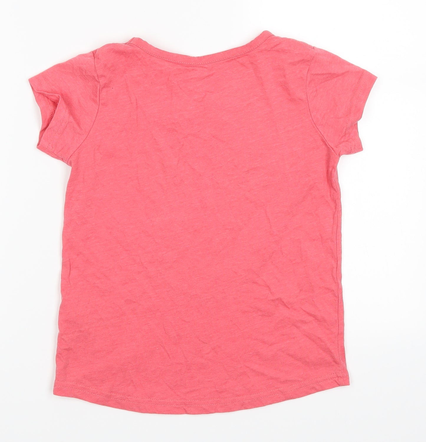 Animal Girls Pink   Basic T-Shirt Size 7-8 Years  - Pineapple Watermelon