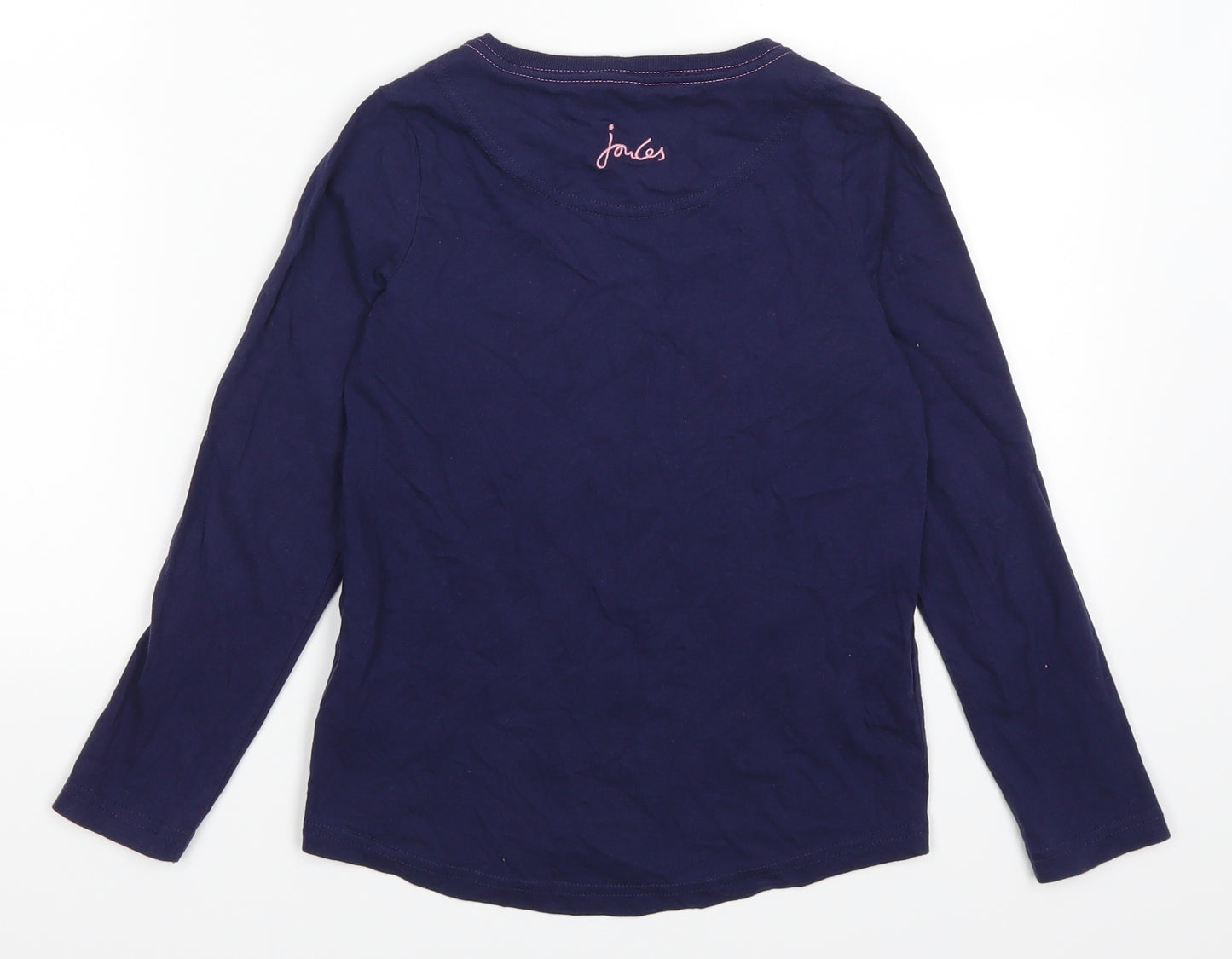 Joules Girls Blue   Basic T-Shirt Size 7-8 Years  - Sausage Dog