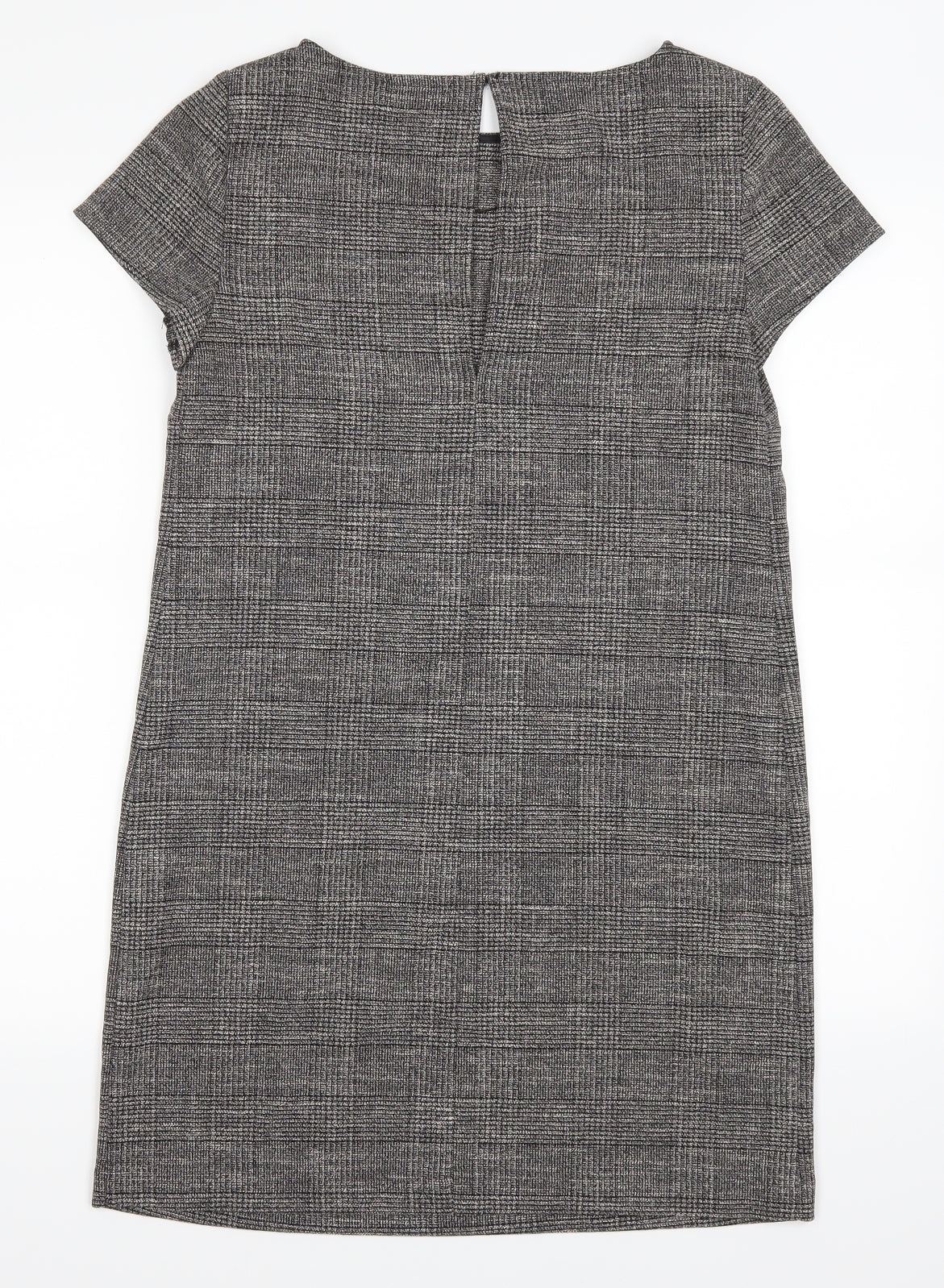 Zara Womens Grey Check  T-Shirt Dress  Size XS
