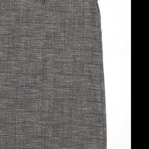 Zara Womens Grey Check  T-Shirt Dress  Size XS